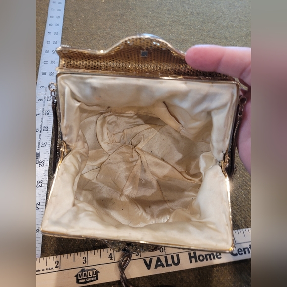 Vintage beaded purse, chain handle - Picture 9 of 11